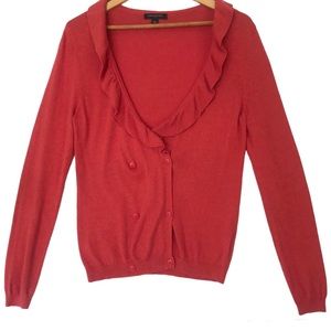 Banana Republic Ruffles Cardigan Sweater Y2K